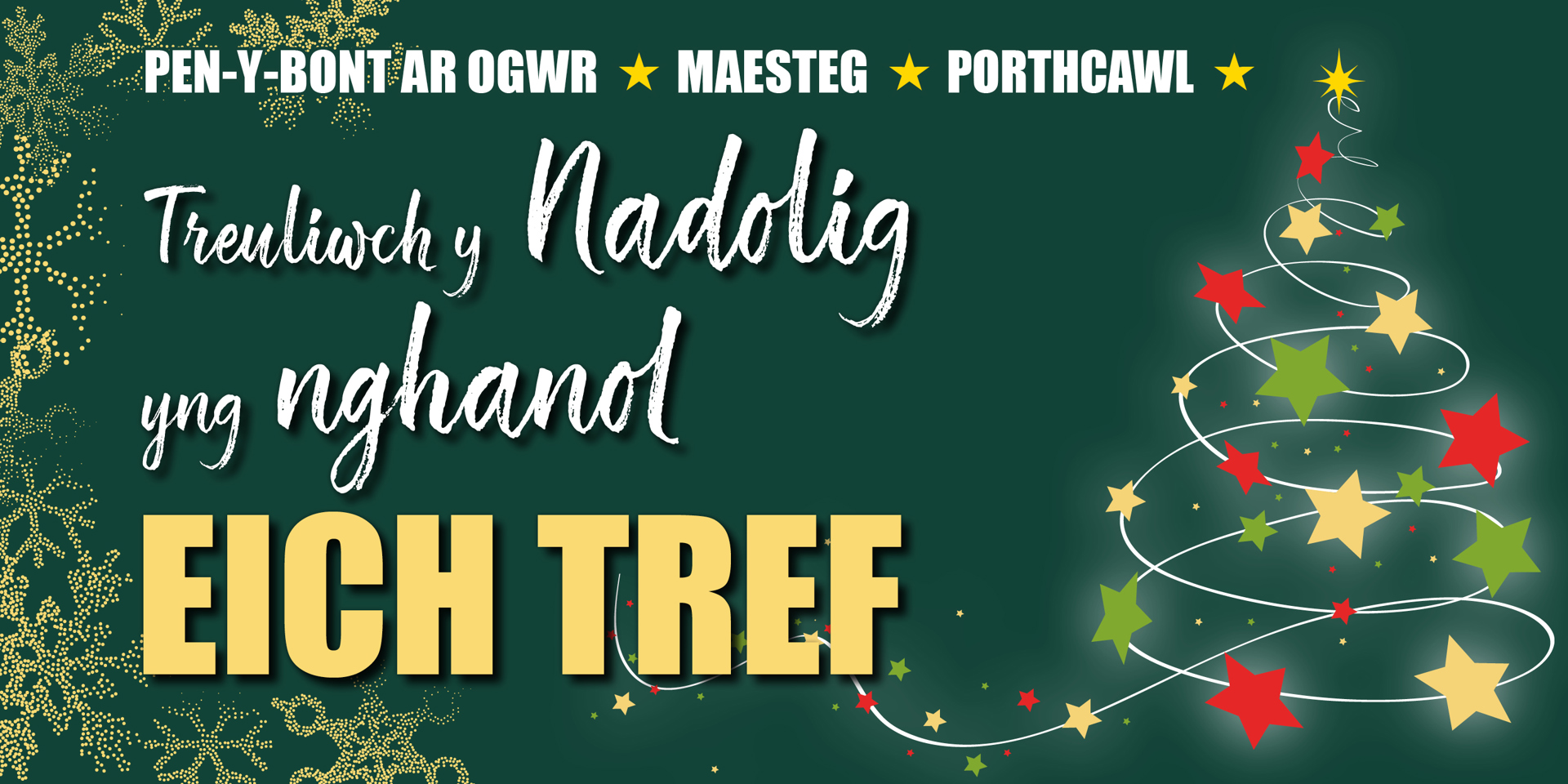 Graffeg: Treuliwch y Nadolig yng nghanol eich tref