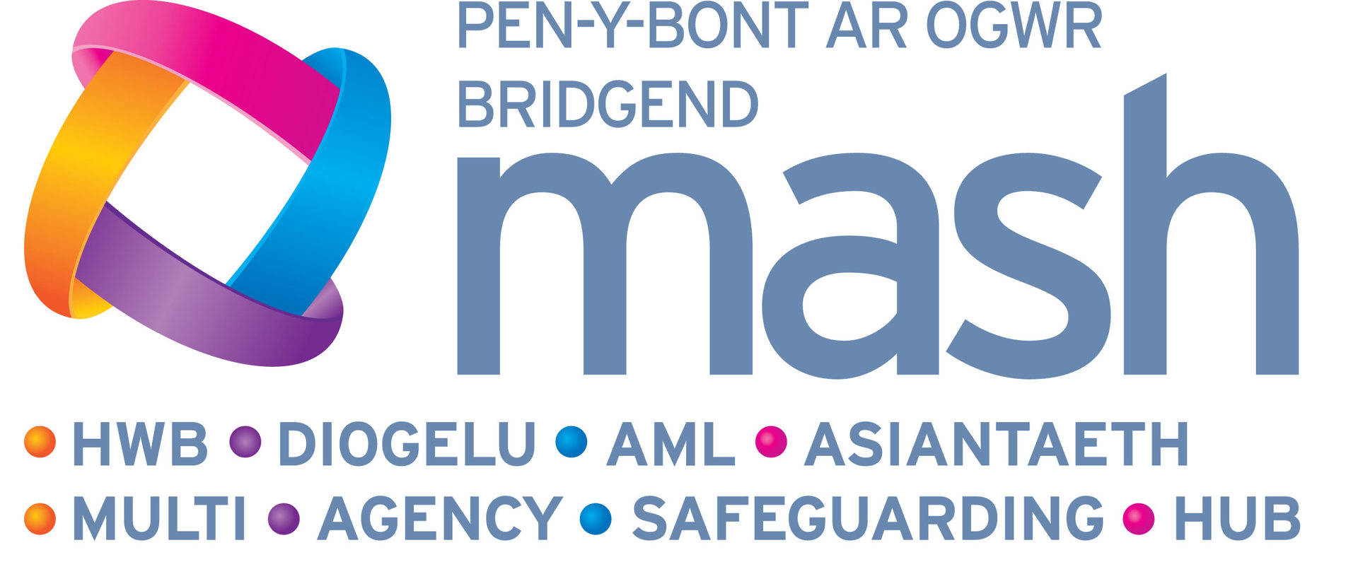 Logo Hwb Diogelu Amlasiantaeth (MASH) Pen-y-bont