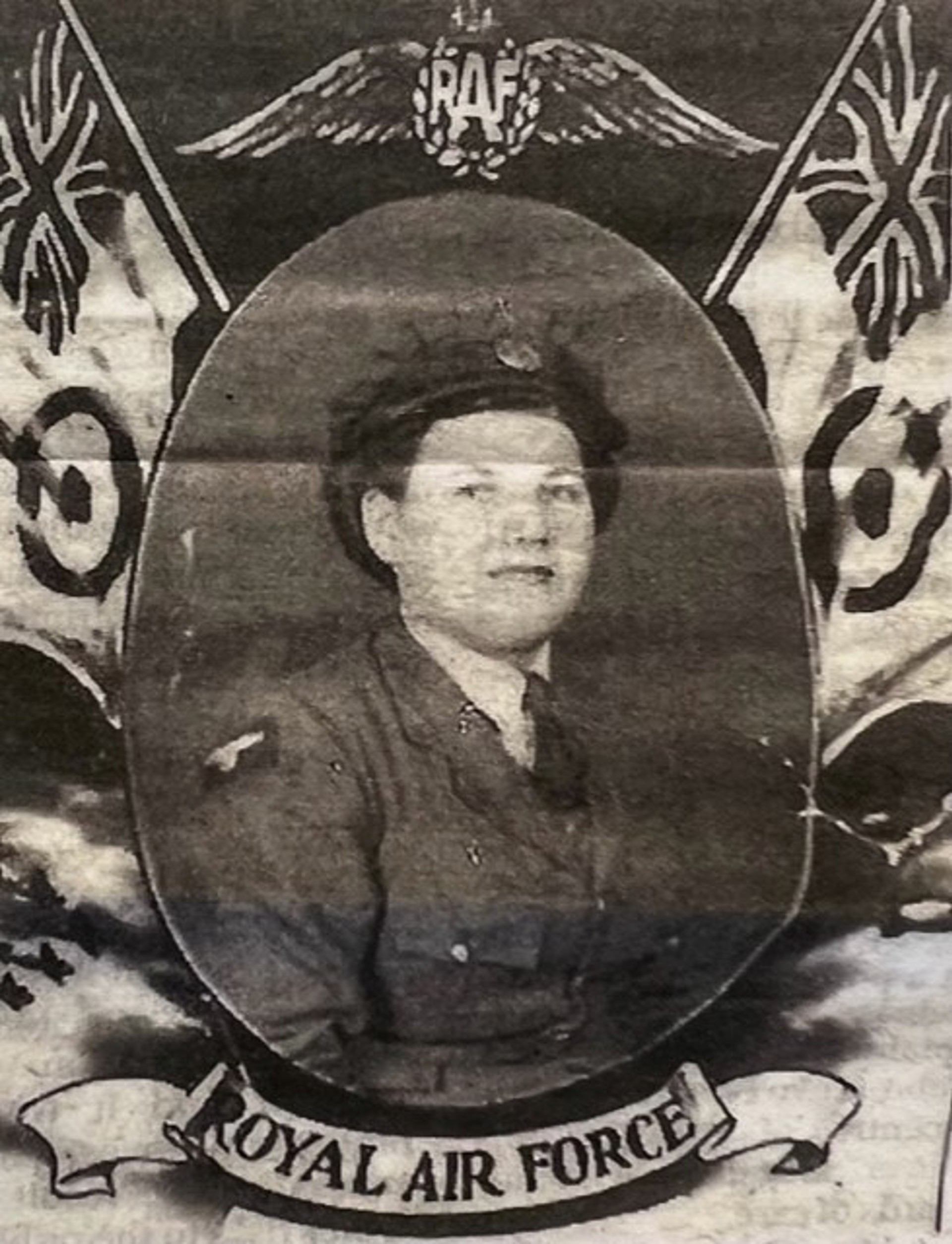 Margaret ifanc yn yr RAF