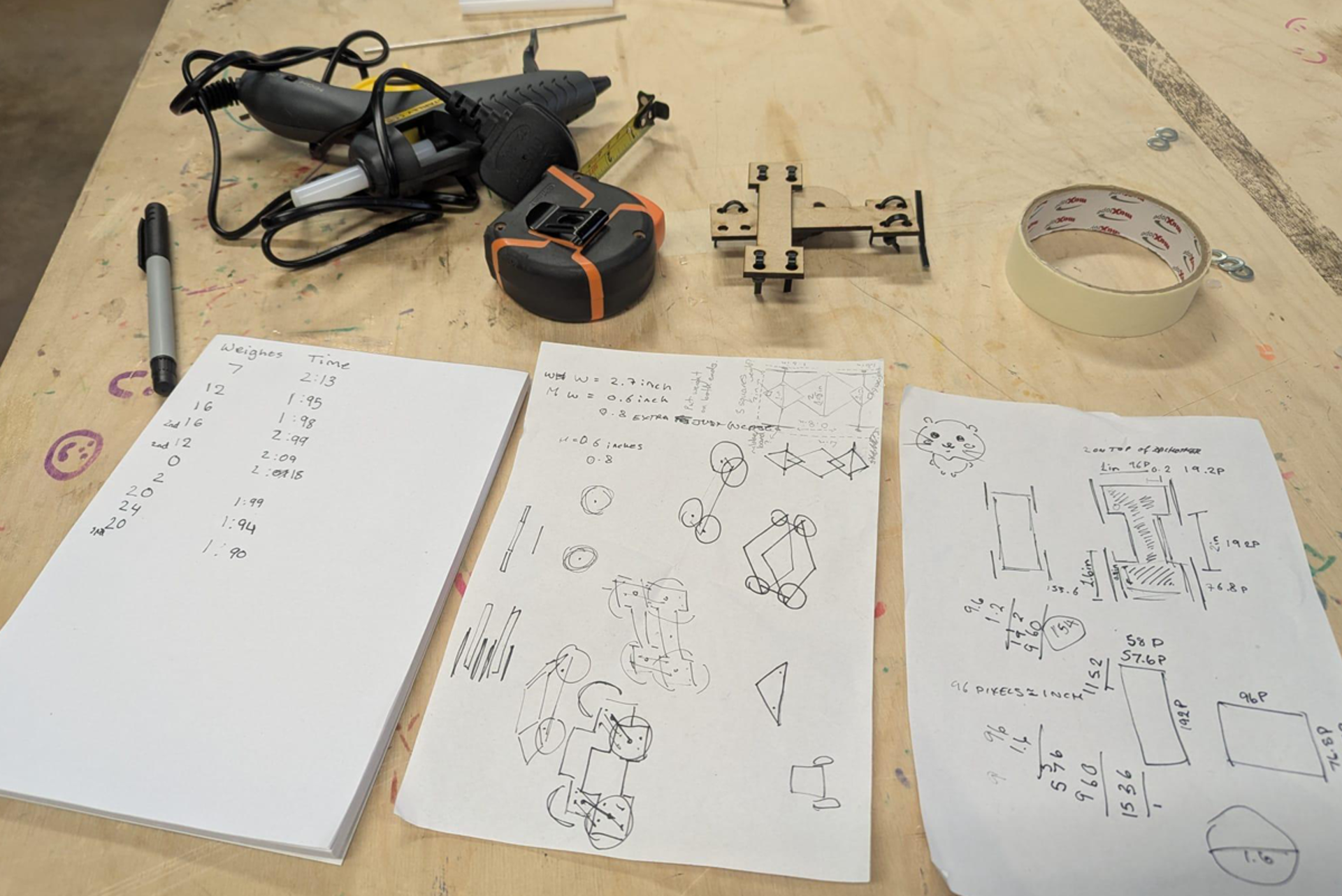 STEM manufacturing and engineering skills project drawings and tools