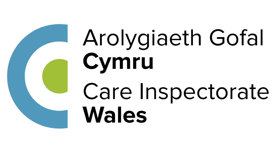 Delwedd o logo Arolygiaeth Gofal Cymru
