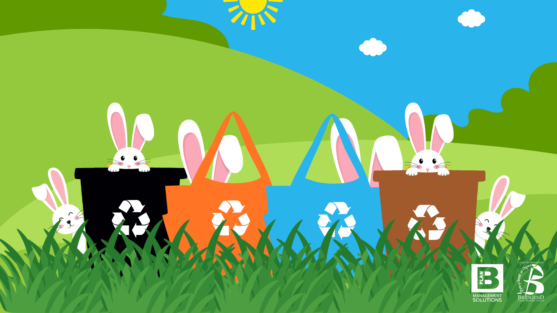 Ailgylchu a gwastraff dros gyfnod y Pasg.