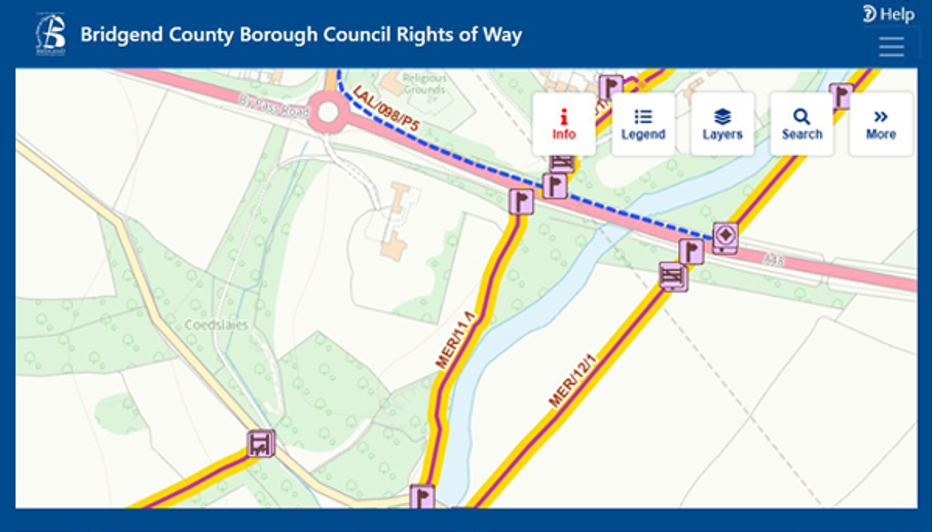 Rights of Way map