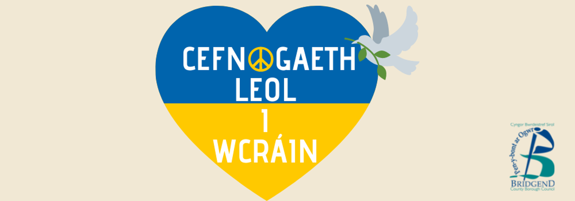 Logo Cefn Gaeth Leol i Wcráin