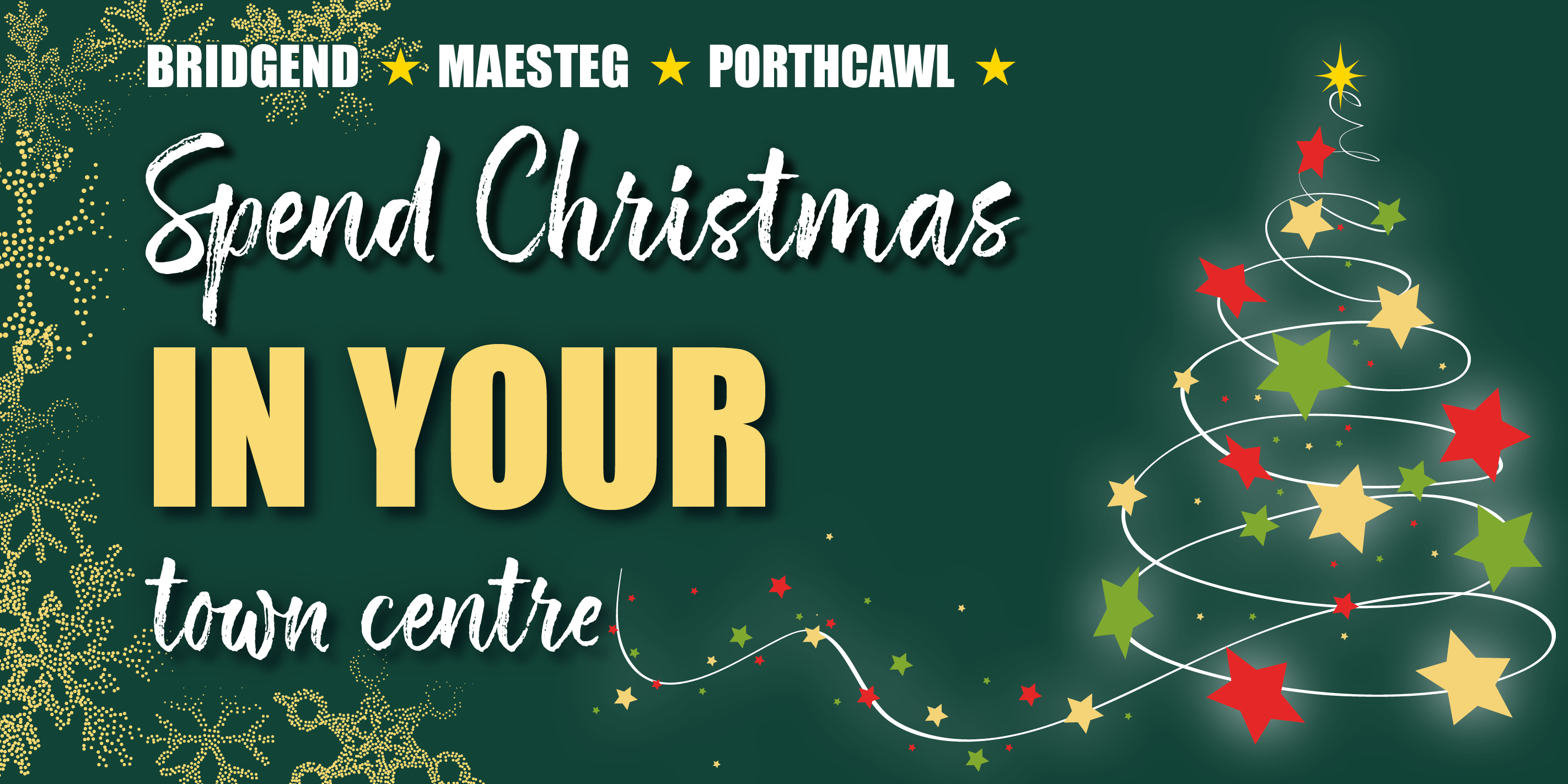 Treuliwch y Nadolig yng nghanol eich tref