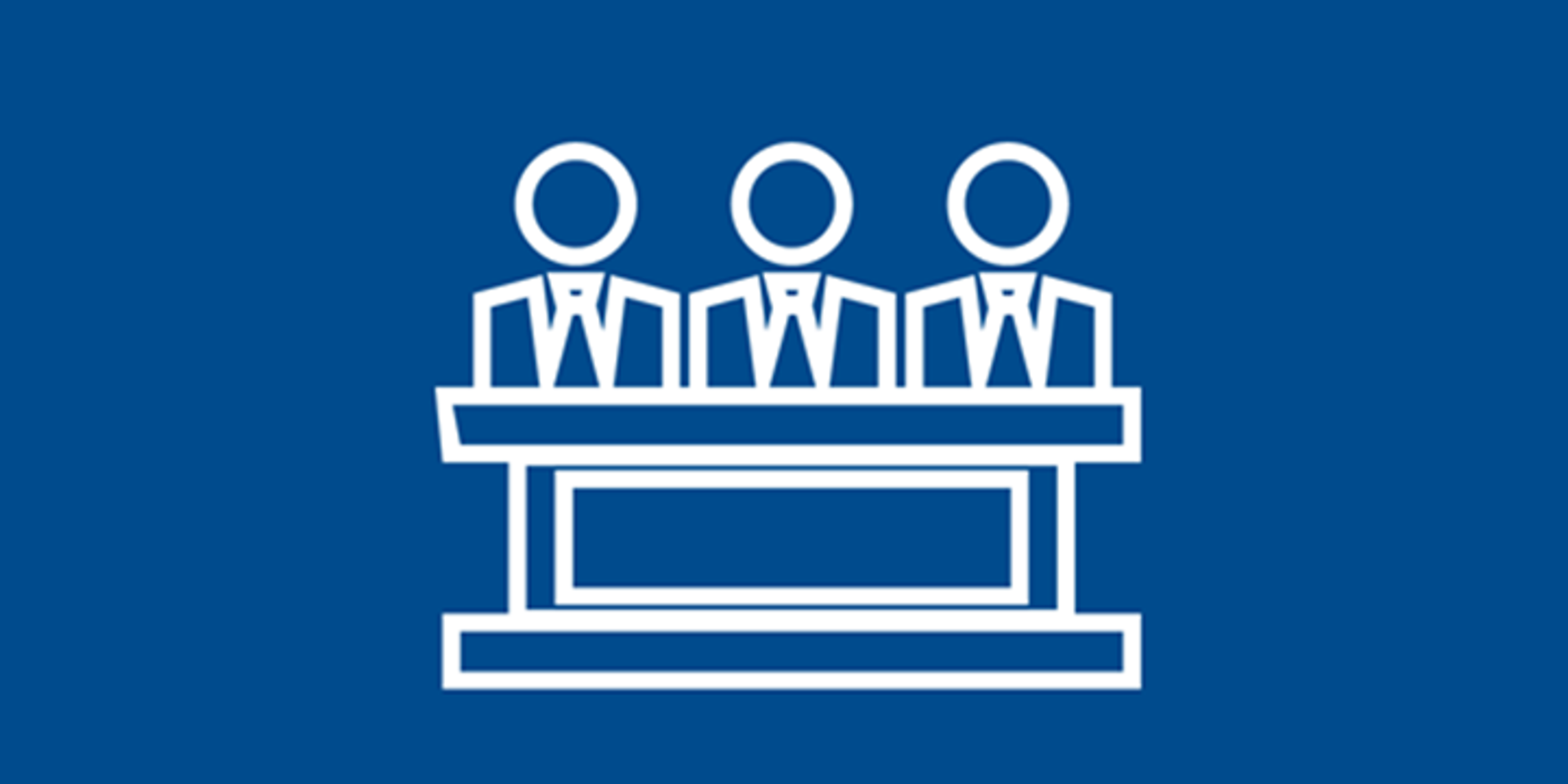 Eicon o bobl yn eistedd wrth ddesg