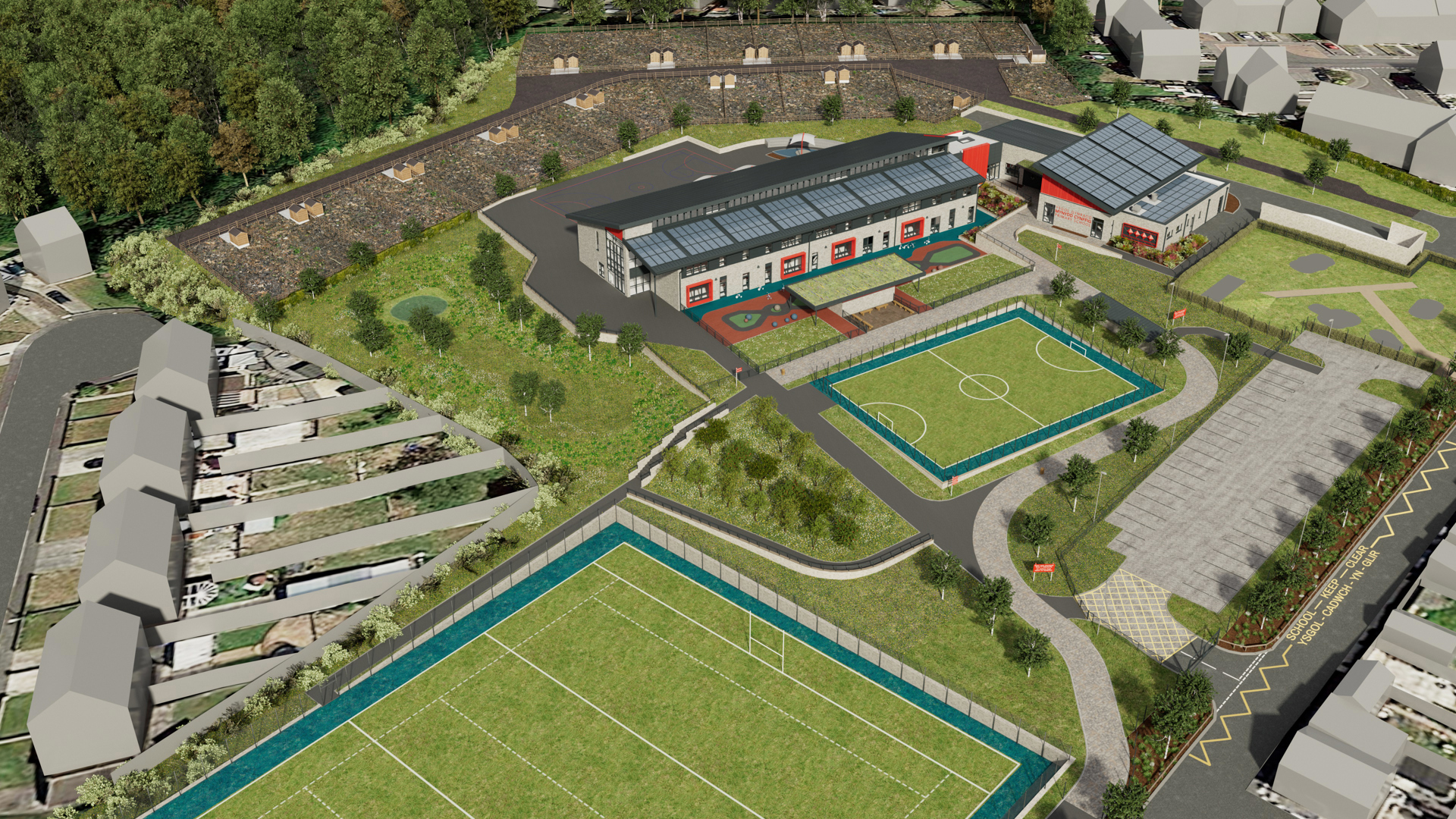Disgyblion Ysgol Gynradd Mynydd Cynffig yn llawn cynnwrf yn sgil y cynlluniau newydd.