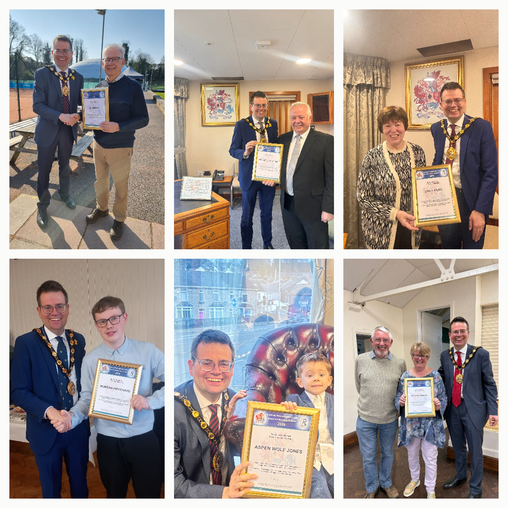 Enillwyr Gwobrau Dinasyddiaeth y Maer 2026/27